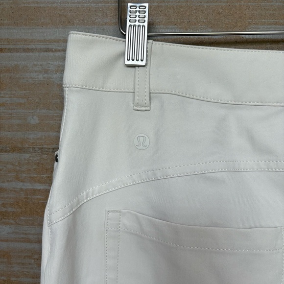 Lululemon City Sleek 5 Pocket Wide Leg High Rise Pants 7/8 White Opal Womens 32 - Picture 4 of 5